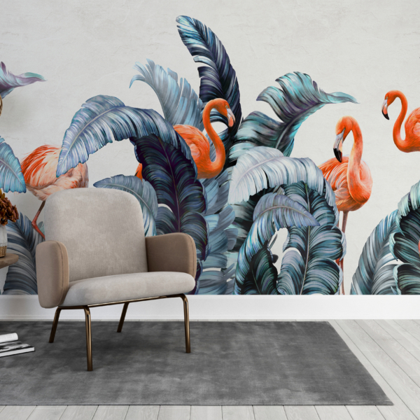 Zidni mural Pelikani u lišću