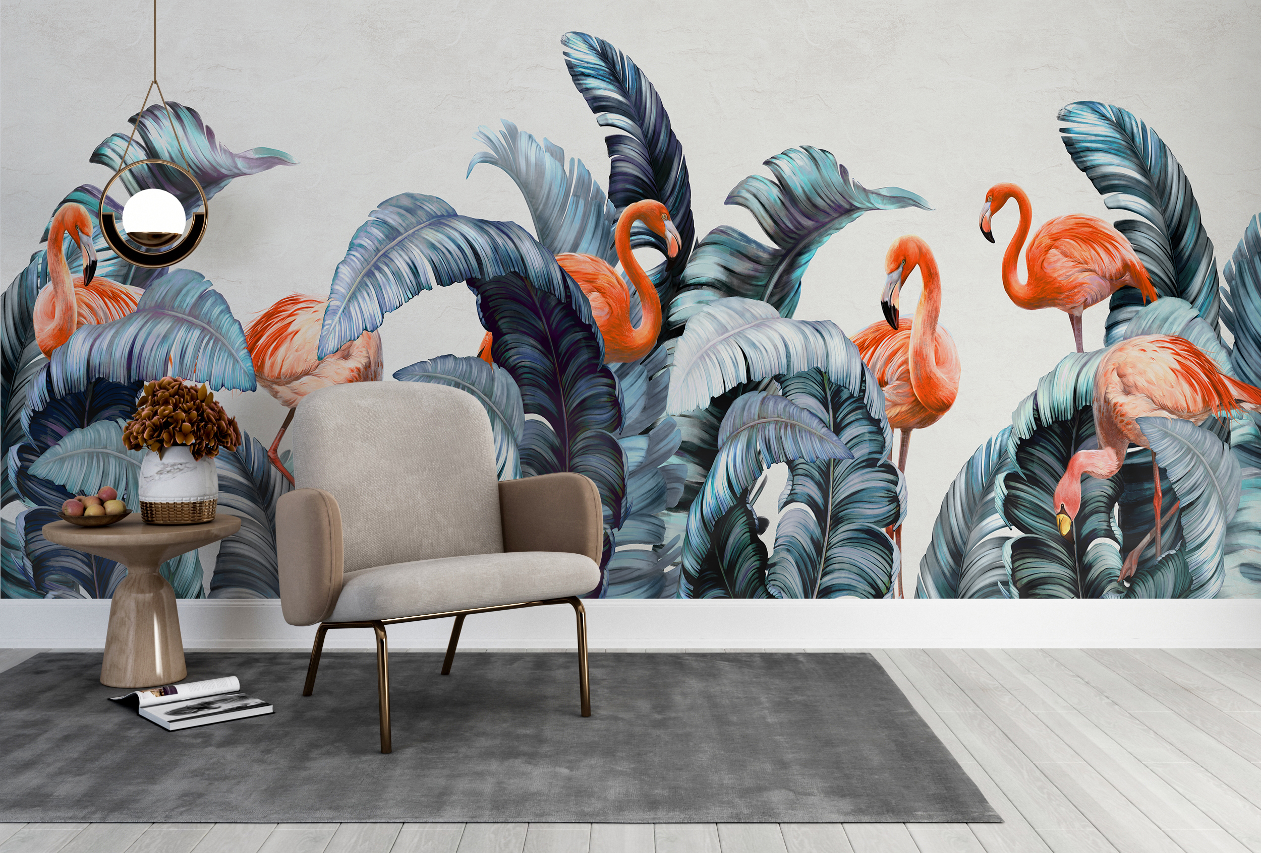 Zidni mural Pelikani u lišću