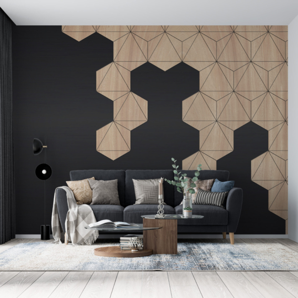 Zidni mural u obliku saća