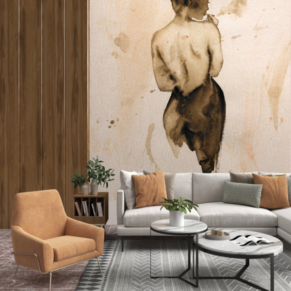 Zidni mural Ženska leđa