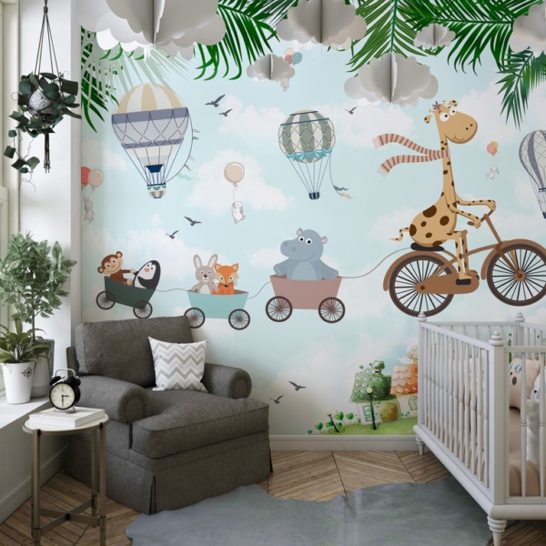 Sky Train zidni mural za djecu