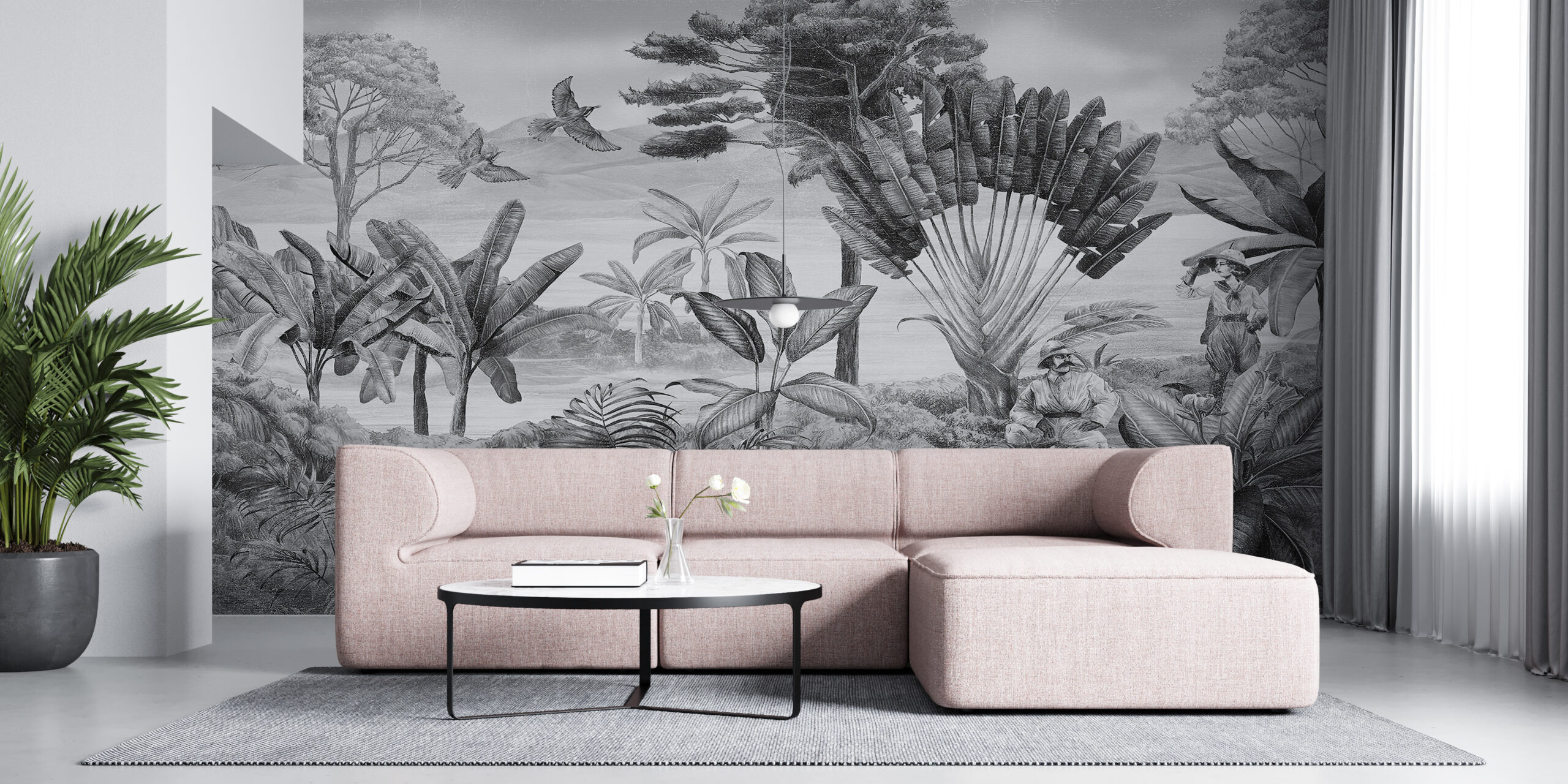 Zidni mural Putnici u tropima