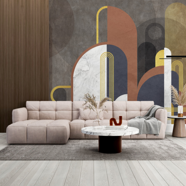 Foto tapete polukružna grafika