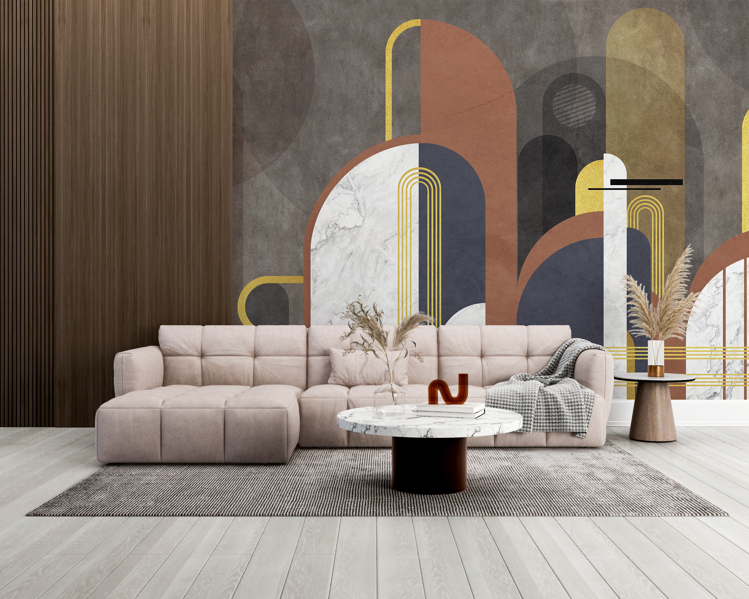 Foto tapete polukružna grafika