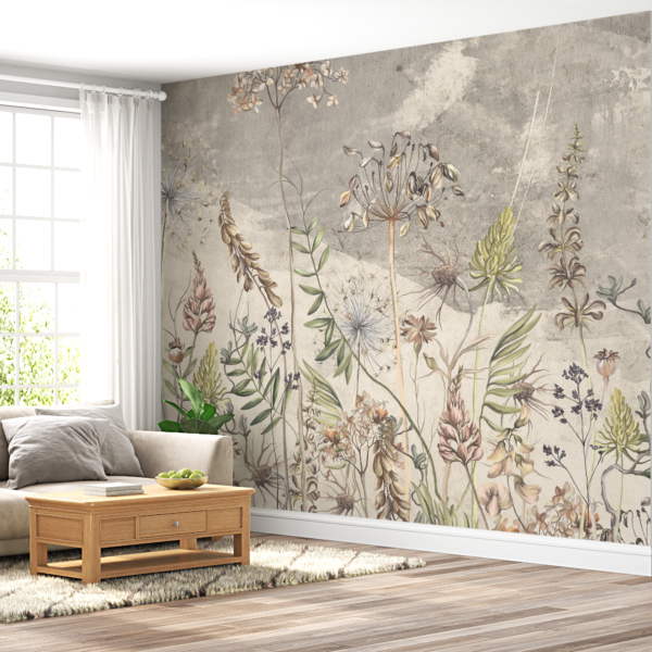 Zidni zidni zid Poljsko cvijeće