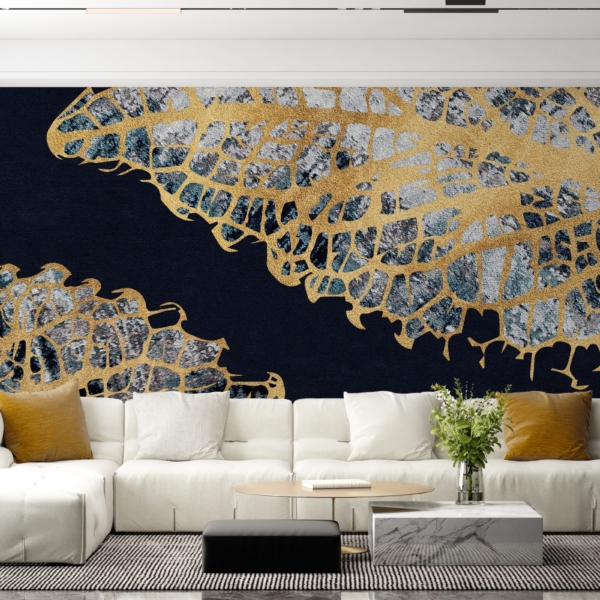 Preeksponirani zidni zid lišća