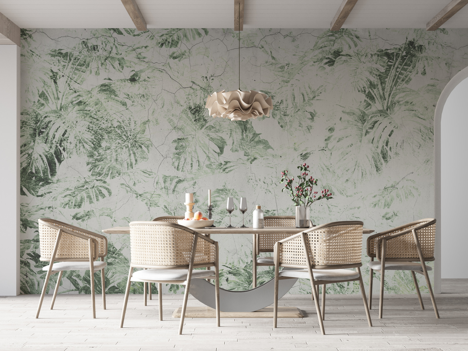 Foto tapeta Utrljani cvjetni motiv