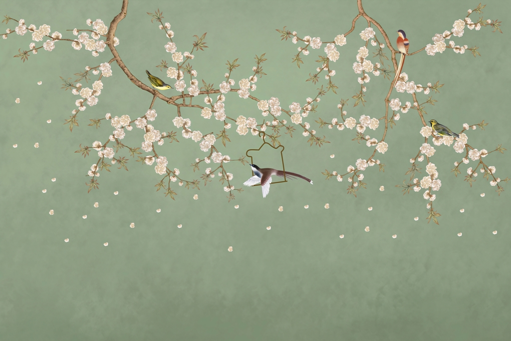 Fototapeta-Ptaki-w-Kwiatach-Wisni_1985493941-1
