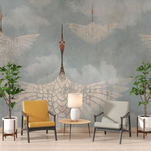 Zidni mural Ptice u letu