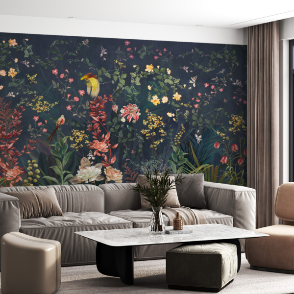 Zidni zidni zid Rajski vrt noću