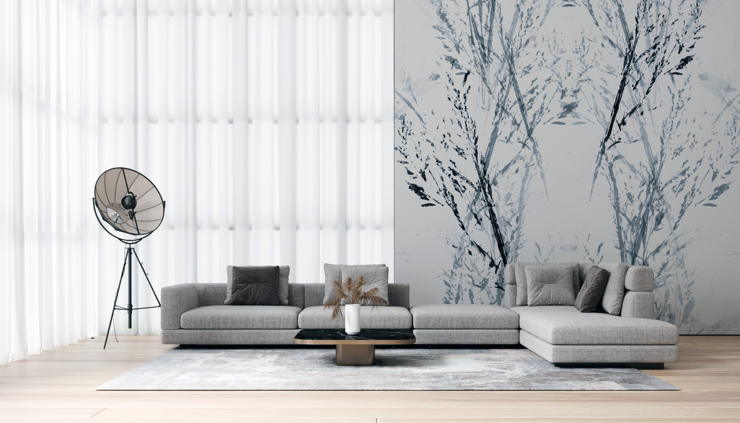 Zidni mural cvjetne kompozicije