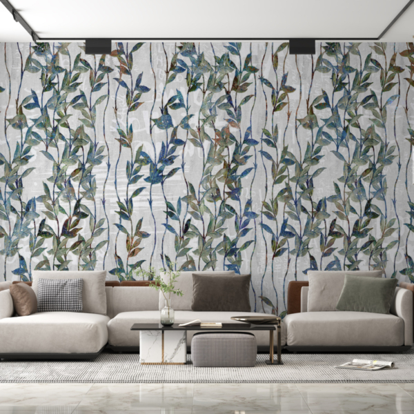 Zidni mural od cvjetne tkanine