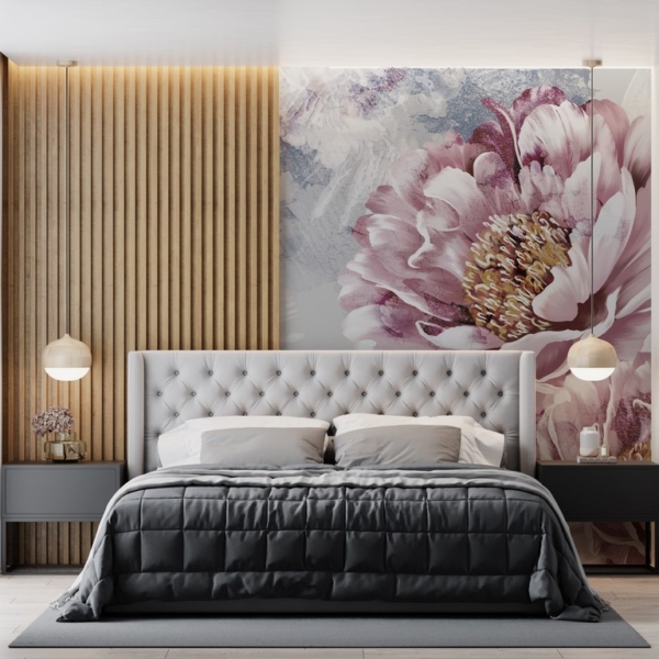 Zidni mural latica božura ruže