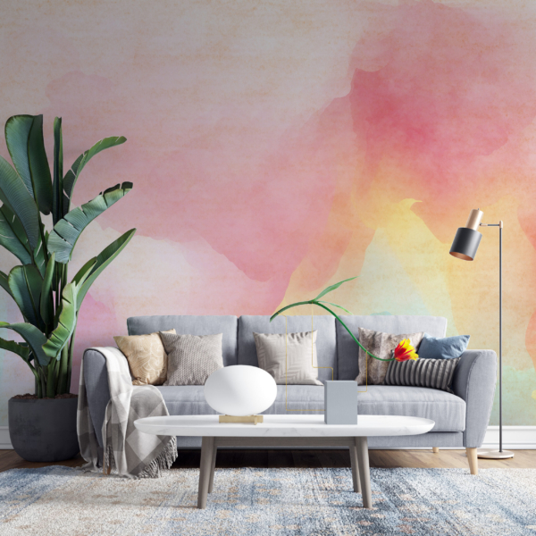 Zidni mural s ružičastom temom