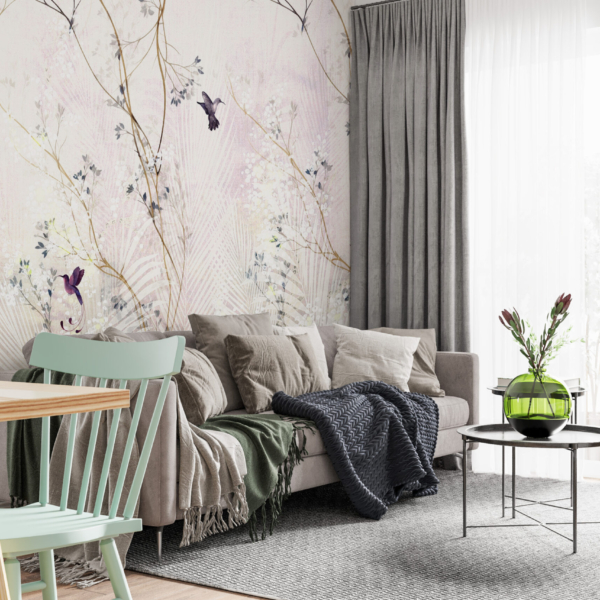 Zidni mural Pink Hummingbird