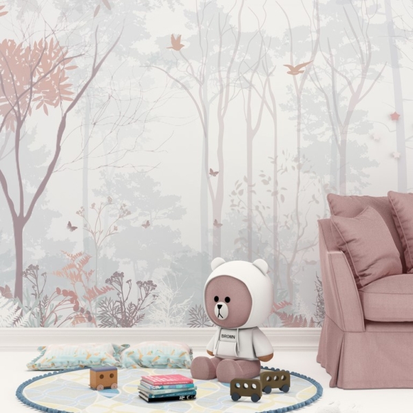 Zidni mural Ružičasta šuma