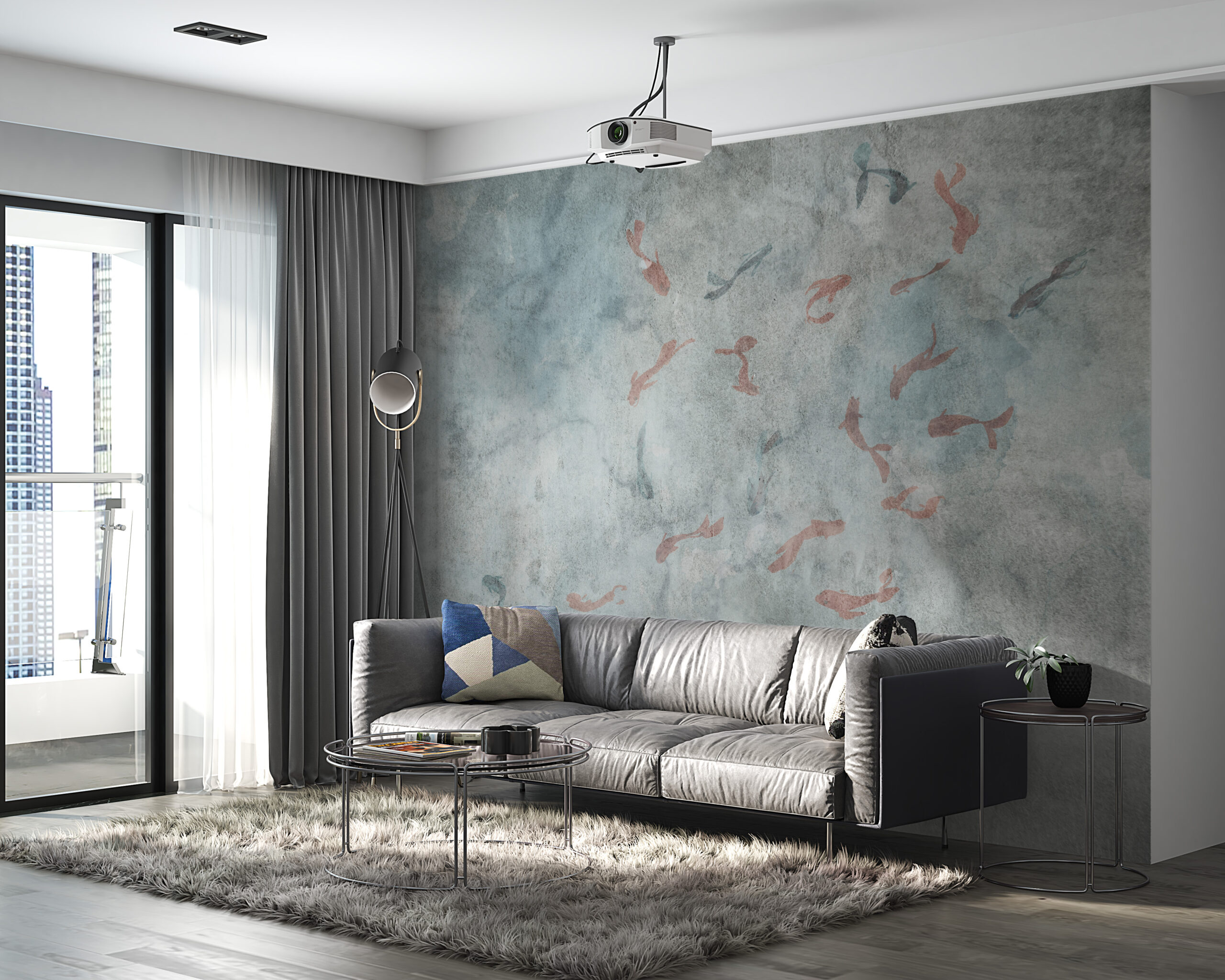 Zidni mural Riba u oceanu