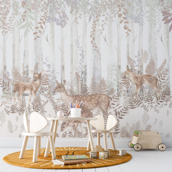 Zidni mural Jelen u šumi