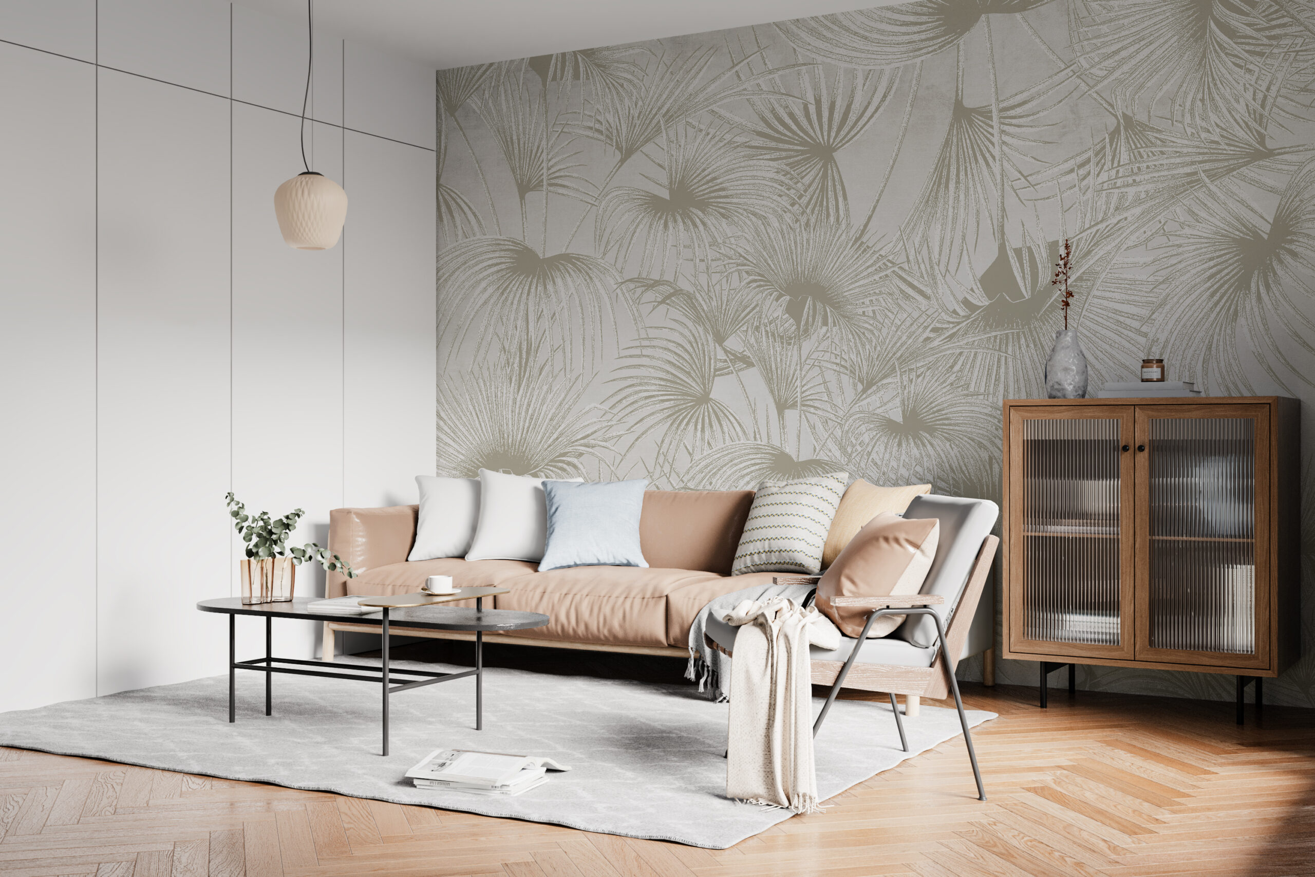 Zidna slika Bež palma