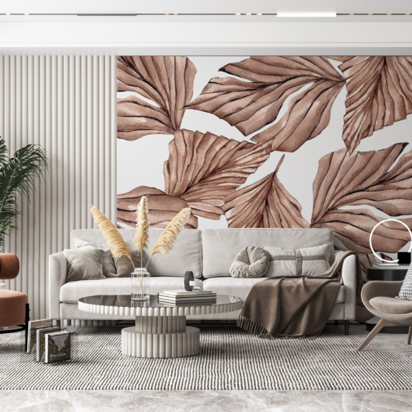 Zidna freska Smeđe lišće