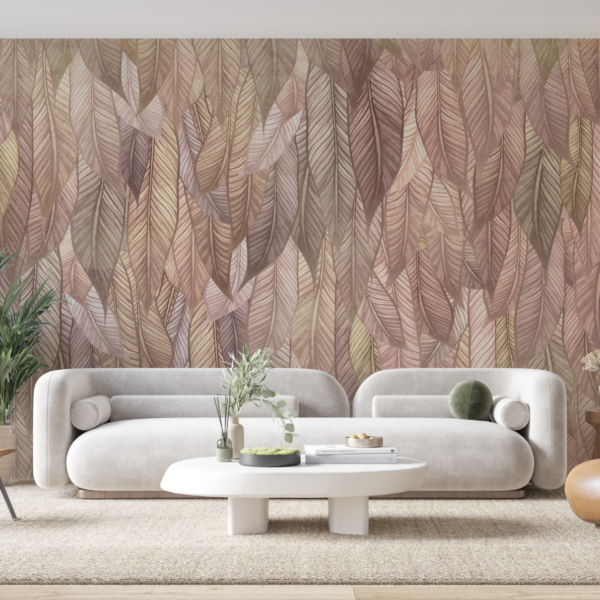 Zidni zid od egzotičnog lišća