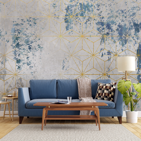 Zidni mural Zlatni trokuti