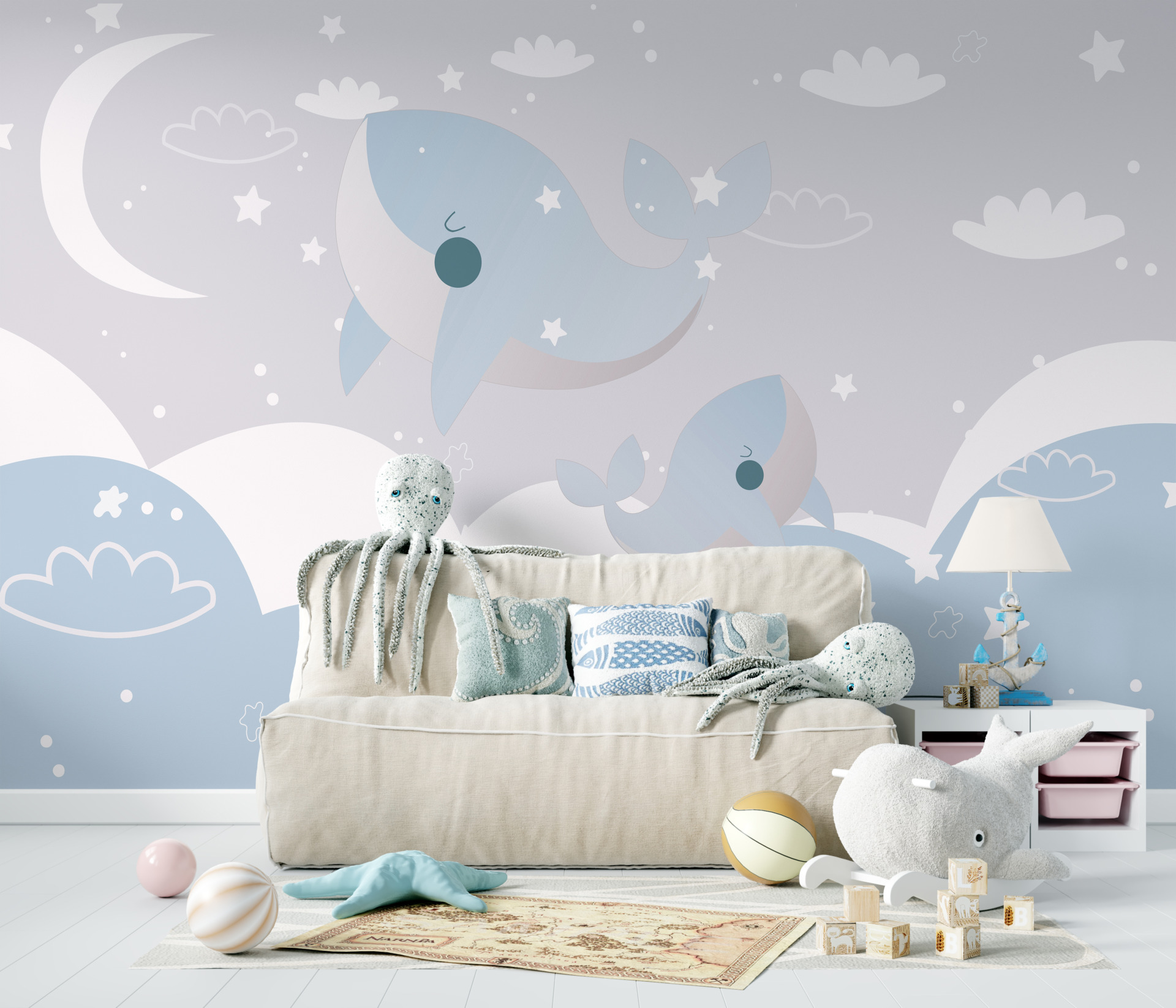 Zidni mural Dream Whales