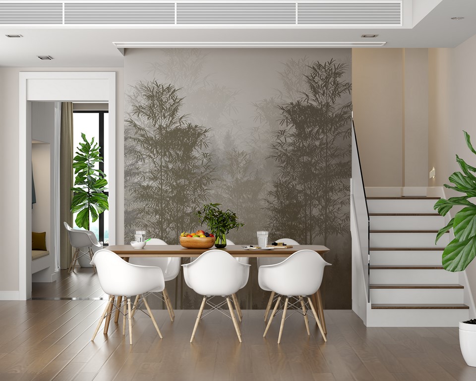 Zidna freska Vitka stabla u magli