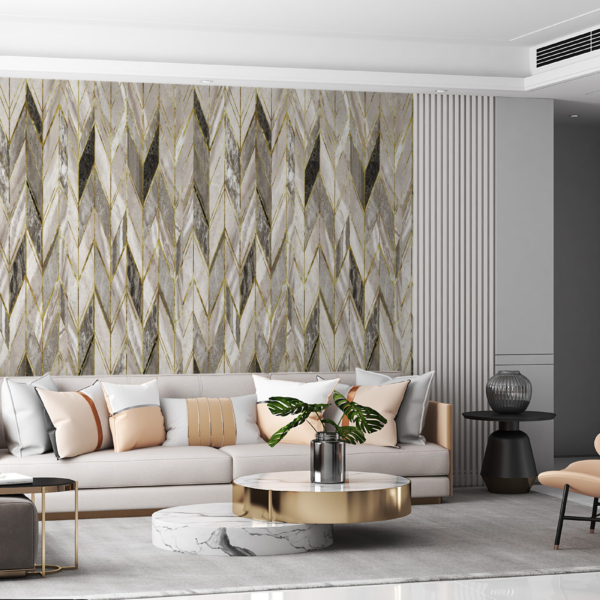 Srebrna riblja kost zidni zid