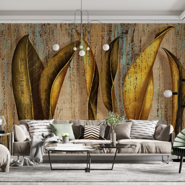 Zidni mural Golden Leaf Dance