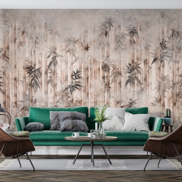 Zidni mural od bambusove trave