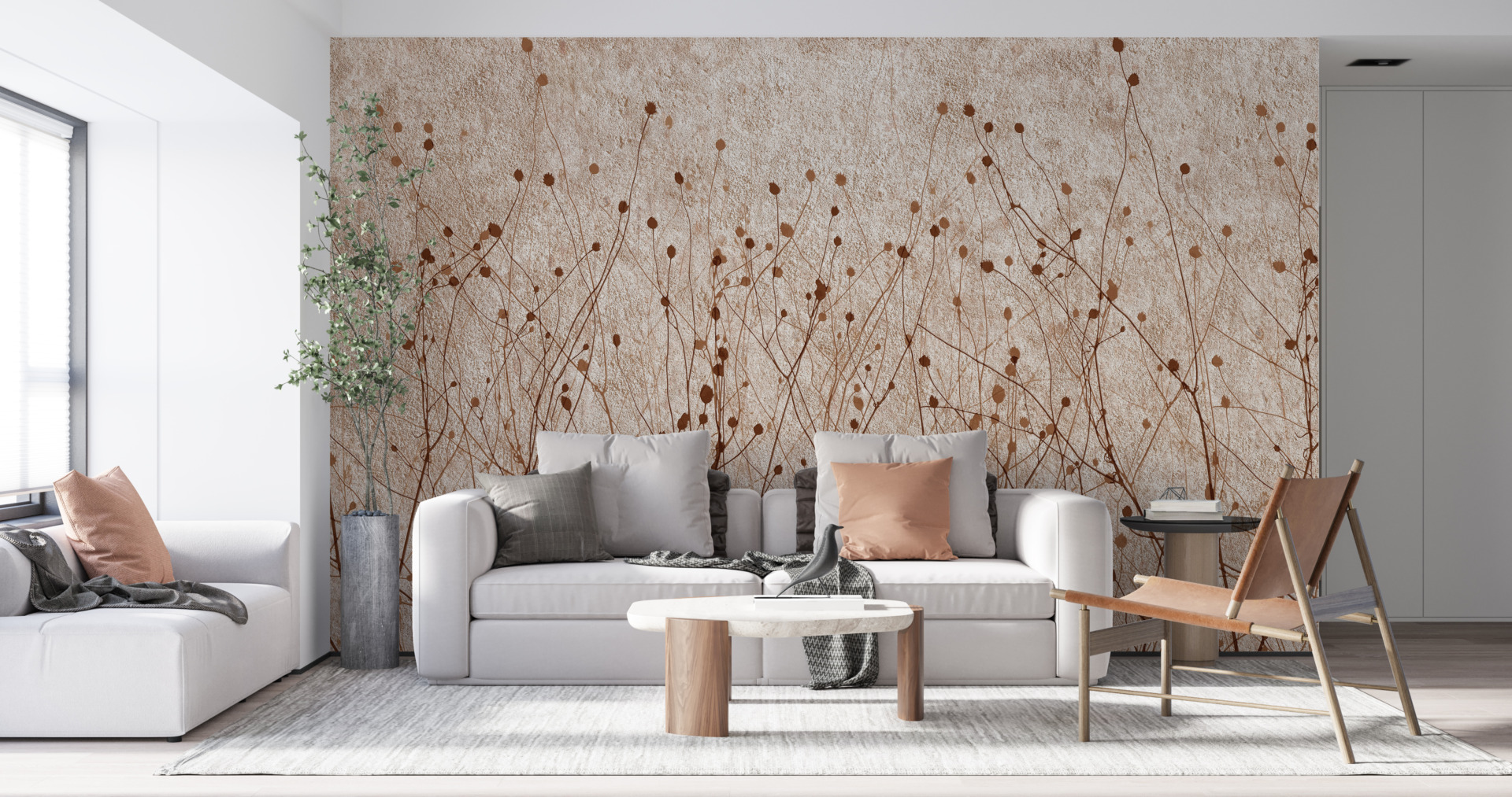 Zidni mural ukrasne trave