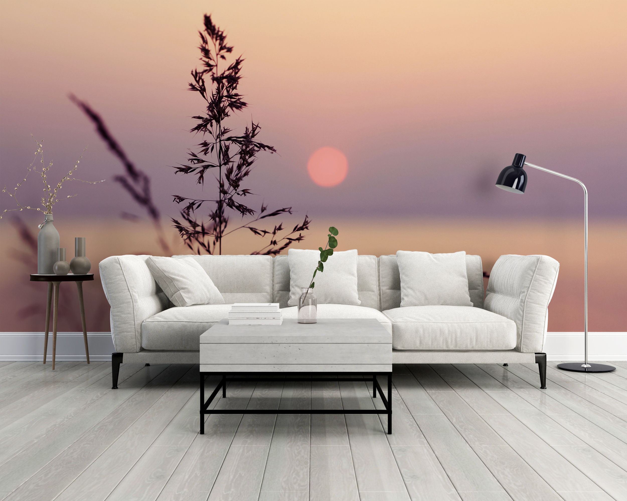 Tapeta trava u zalasku sunca