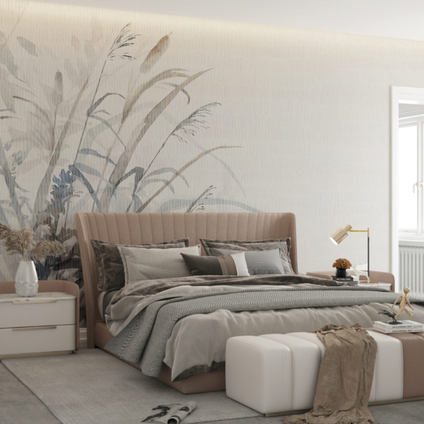 Zidni mural Trava u magli