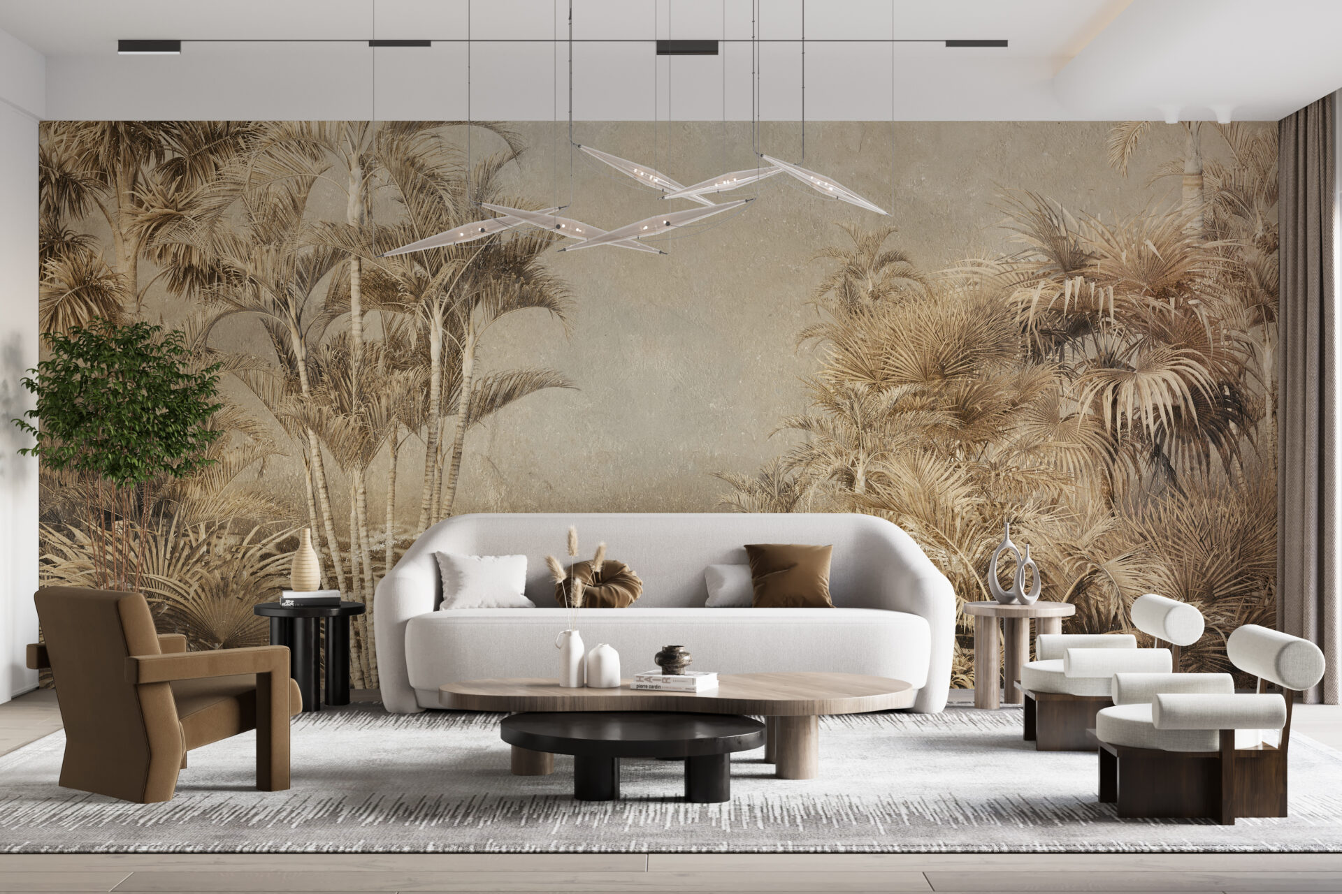 Zidni mural Sepia Tropical Jungle