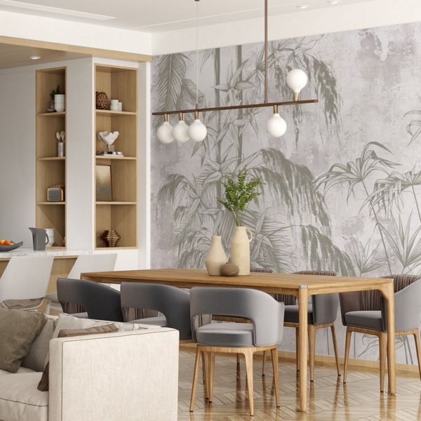 Zidni zidni zid tropskih biljaka