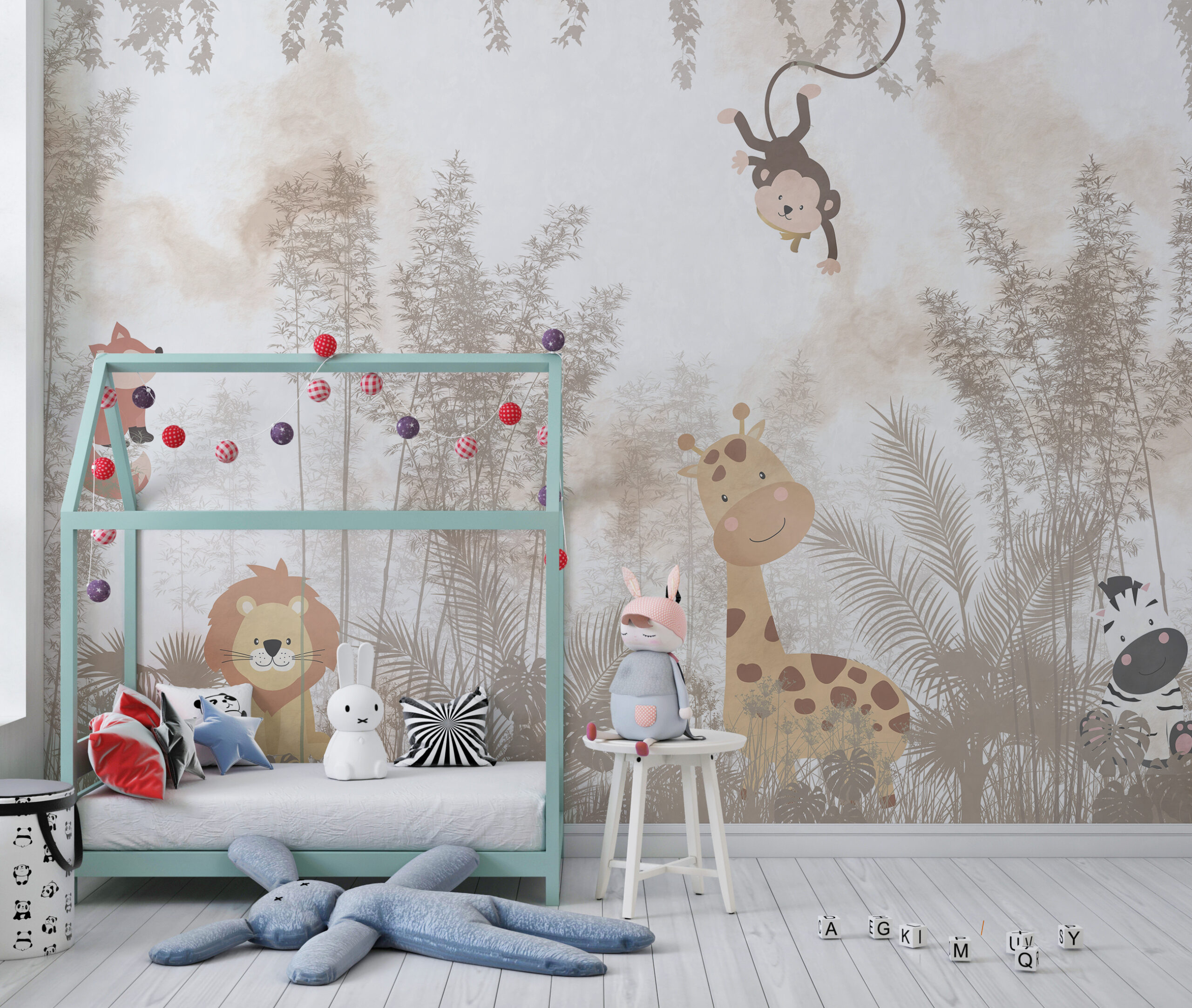 Zidni mural Smiling Animals