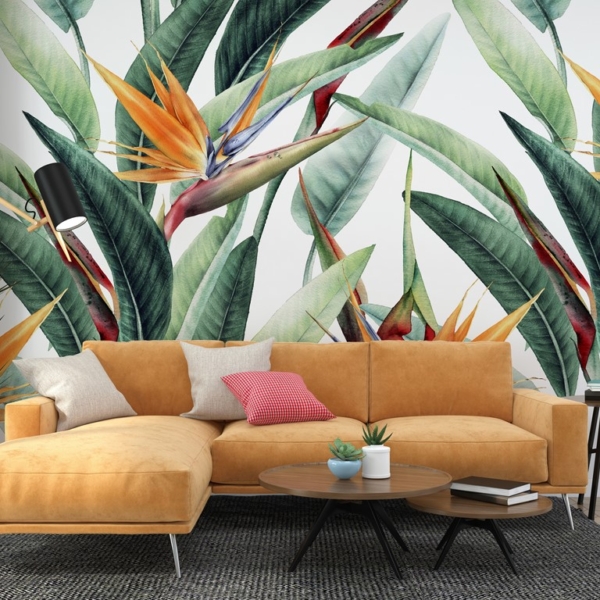 Mural u buketu egzotičnog cvijeća