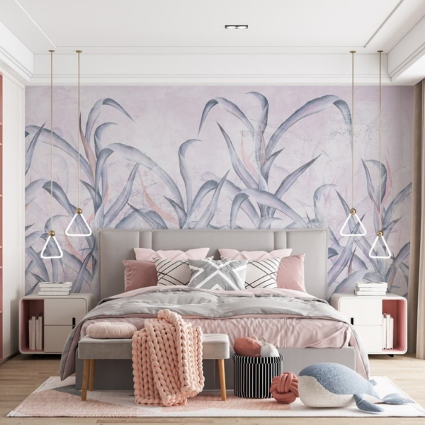 Mural u šikari plavog lišća