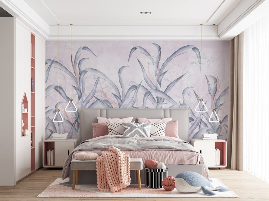 Mural u šikari plavog lišća