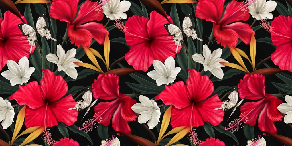 Fototapeta-WTr-d-Kwiat-w-Czerwonych_2185927319