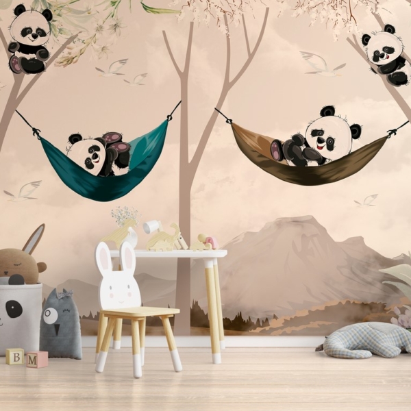 Pozadina Sretni medvjedići pande