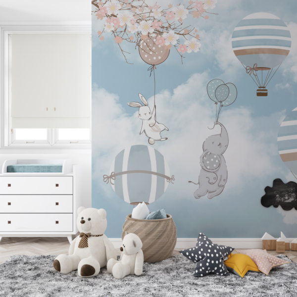 Zidni zidni zid proljetnog leta balonom