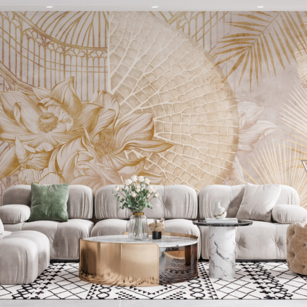 Zidni mural Lopoči i palmino lišće