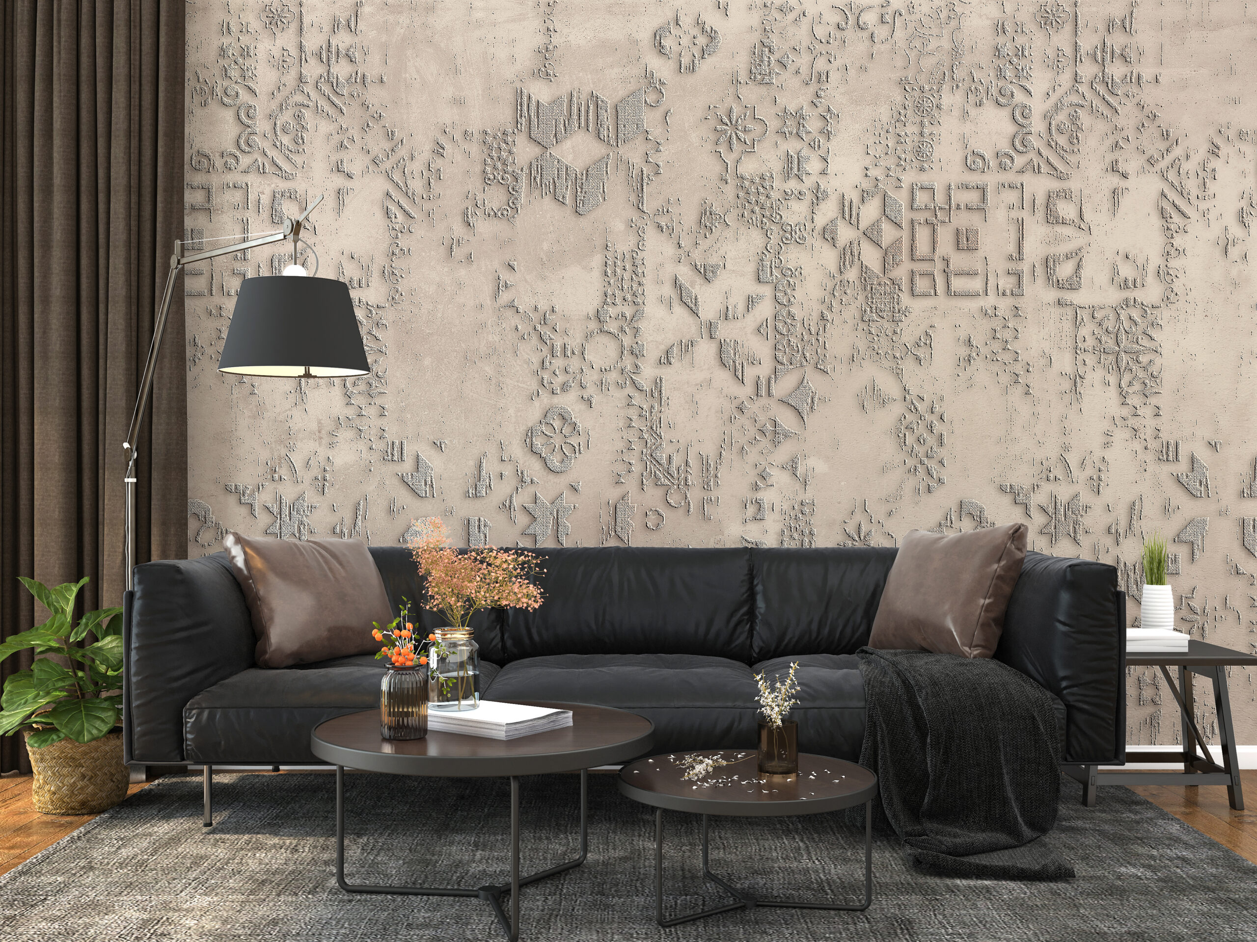 Zidna stena s konveksnim motivom