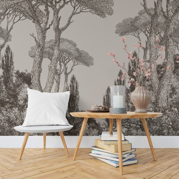 Zidni mural Visoka stabla