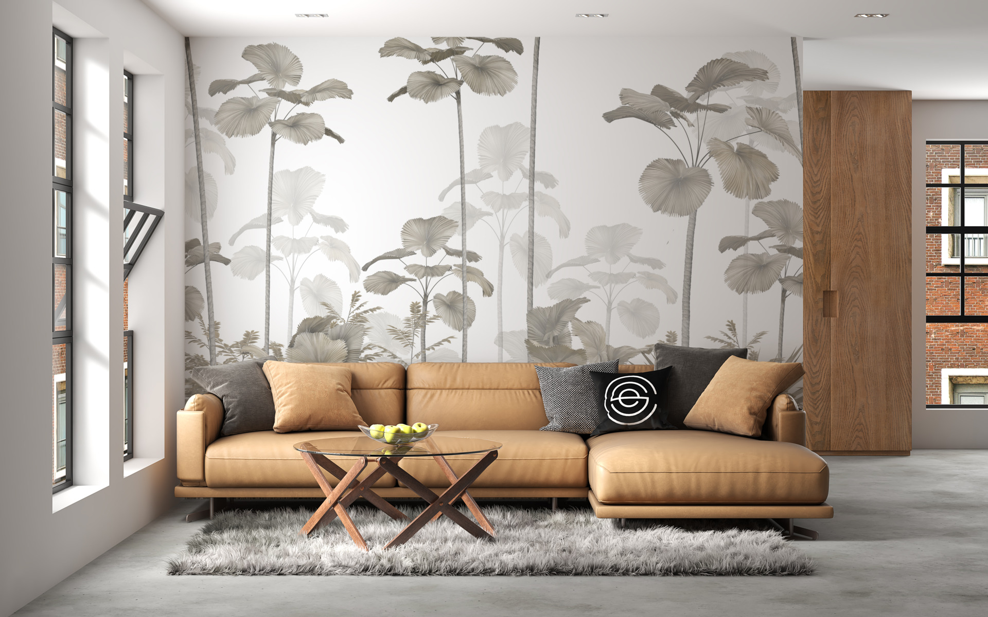 Zidna stena Visoke palme među travom