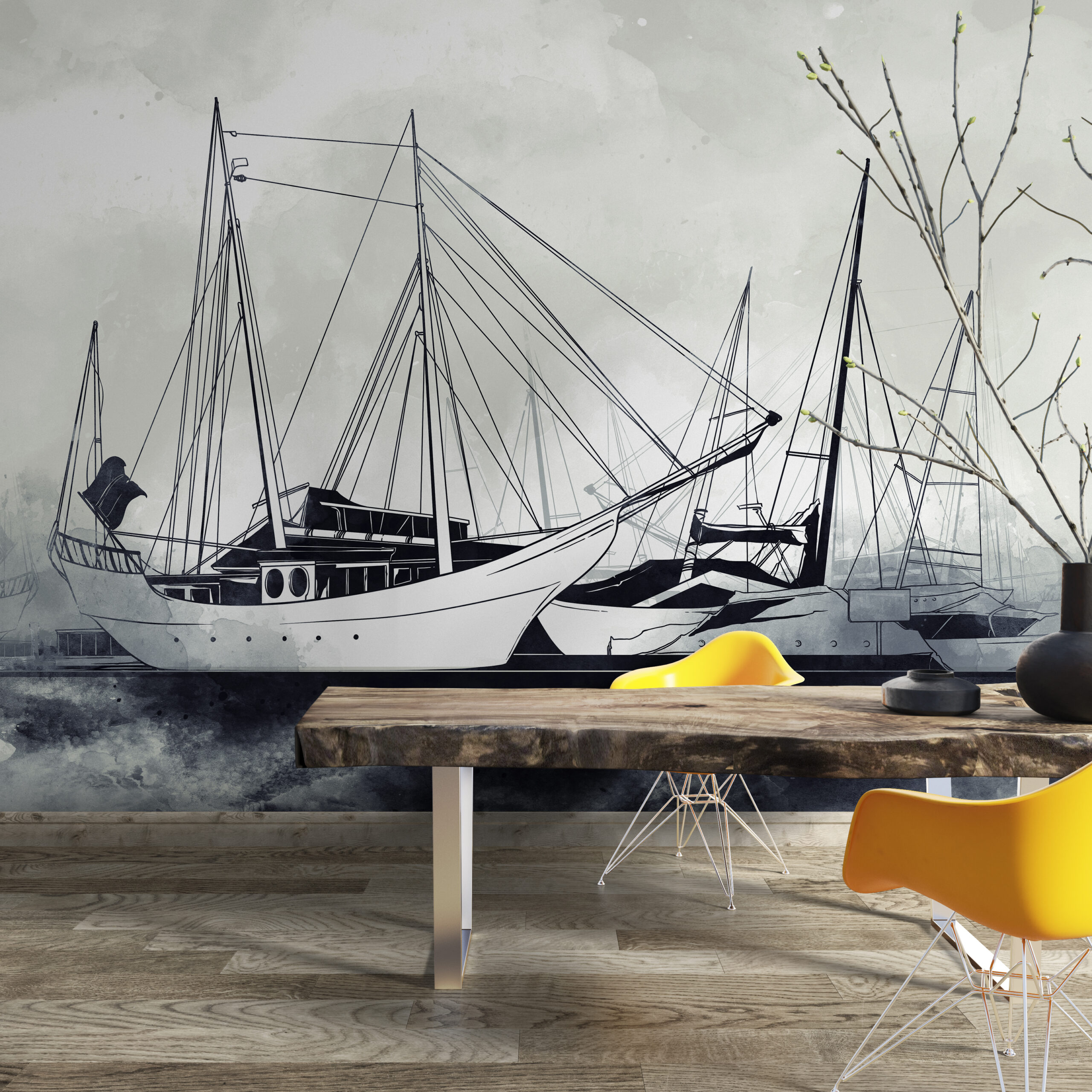 Foto Tapete Jedrenjaci u luci