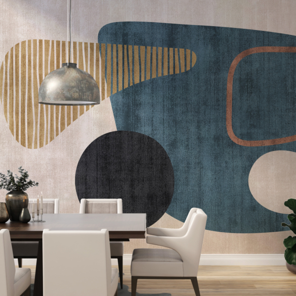 Zidni mural Zaobljeni oblici