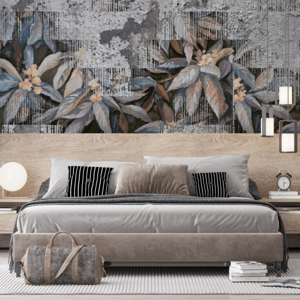 Zidni zidni zid Blurred flowers